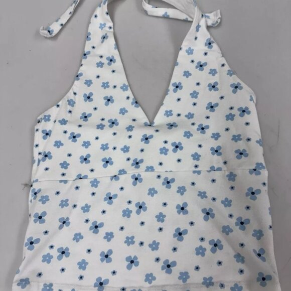 Hollister Women's Floral Print Halter Crop Top Size Small - Picture 1 of 2